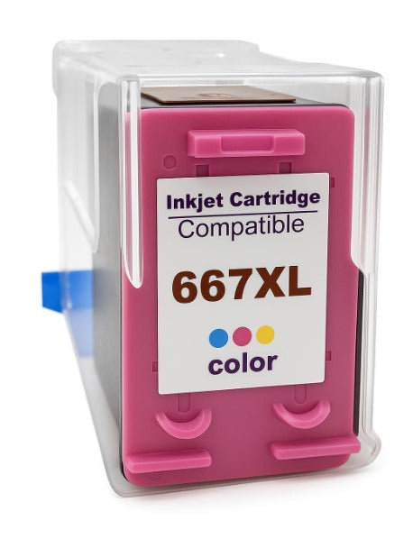 Cartucho de Tinta Compatível com HP 667XL Q67XL Color Microjet